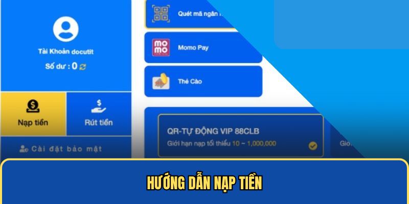 Hướng dẫn nạp tiền